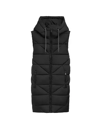 TOM TAILOR | Gilet matelassé | schwarz